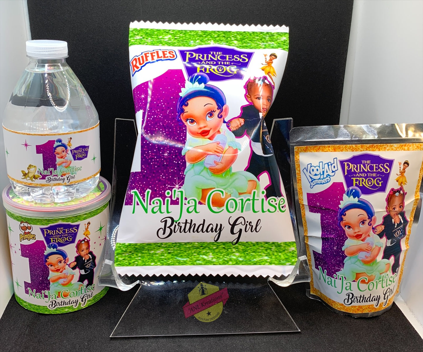 Custom Party Favors, Chip Bags, Treat Bags, Water Bottles, Candy Bars, Boxed Candies, Capri Suns, Kool Aid Jammers, Pringles, Foam Cups, Plastic Cups, Gabel Party Boxes, Clear Plastic Plates, Color/ Activity Books
