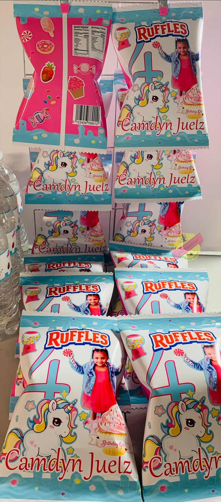 Custom Party Favors, Chip Bags, Treat Bags, Water Bottles, Candy Bars, Boxed Candies, Capri Suns, Kool Aid Jammers, Pringles, Foam Cups, Plastic Cups, Gabel Party Boxes, Clear Plastic Plates, Color/ Activity Books