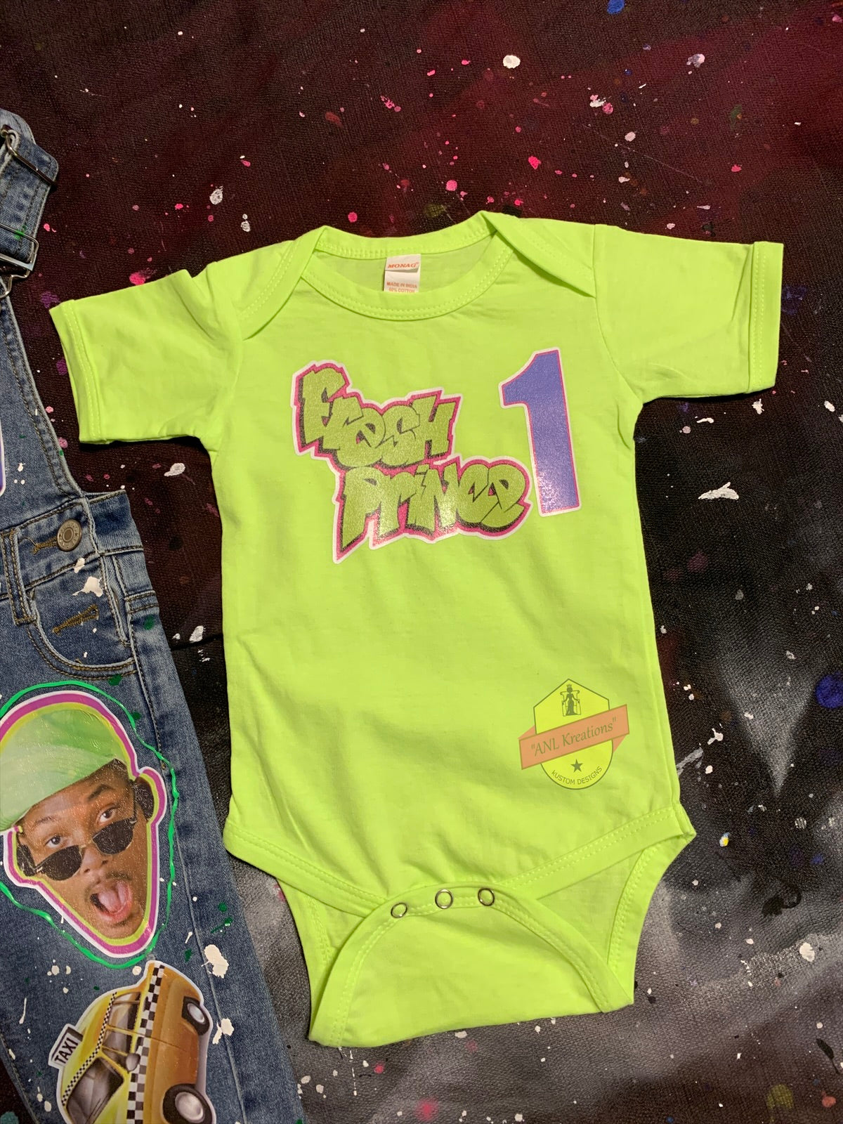 Kids Custom Personalized Character Denim Jumper Dress or Denim Overall Pants