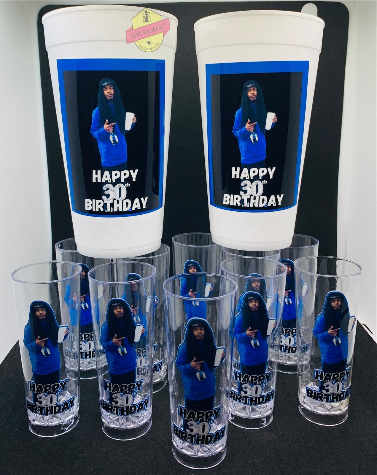 Custom Foam Cups, Plastic Cups with and without lids.