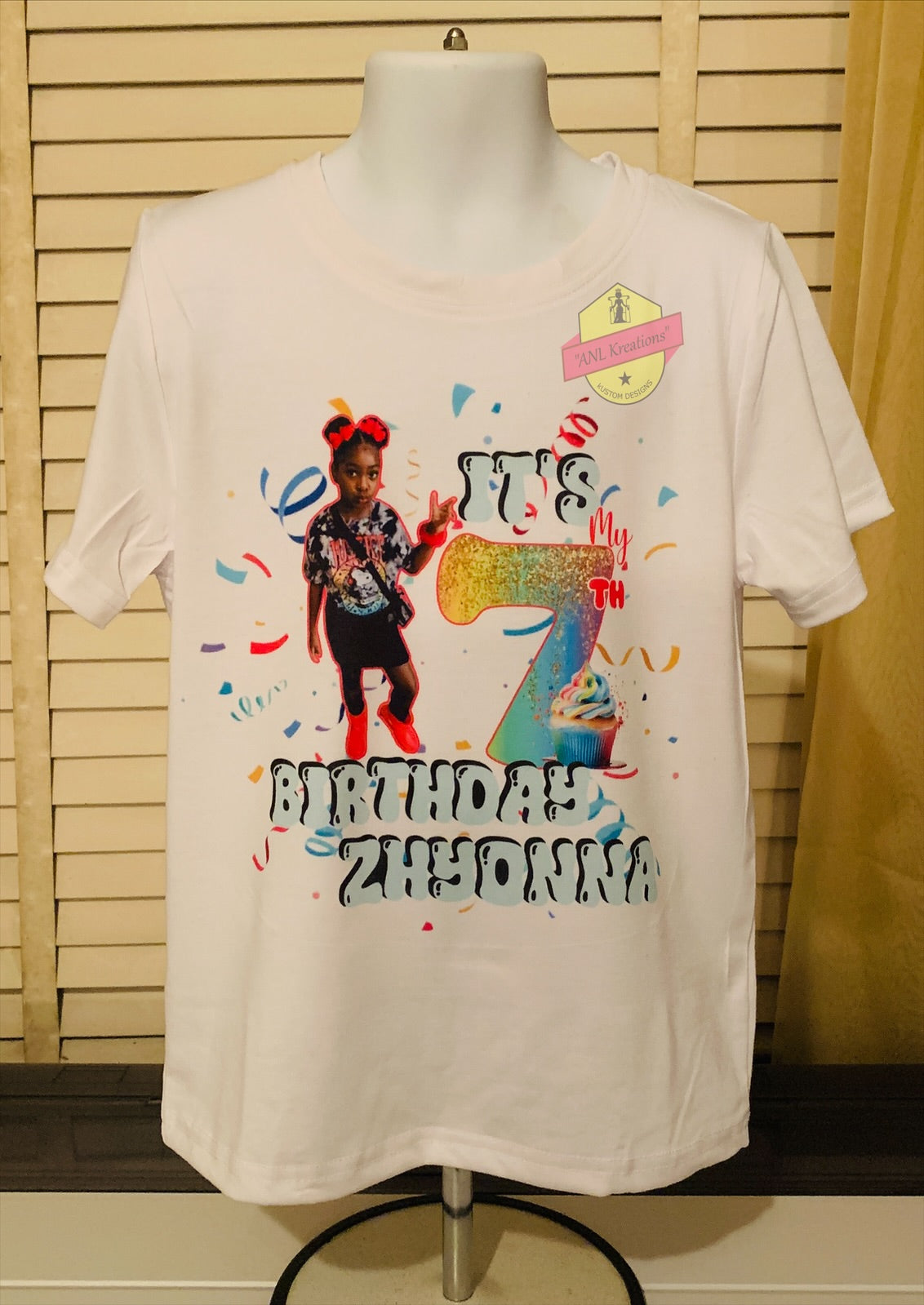 Children/kids Custom Middle/ Center Print Image Shirts