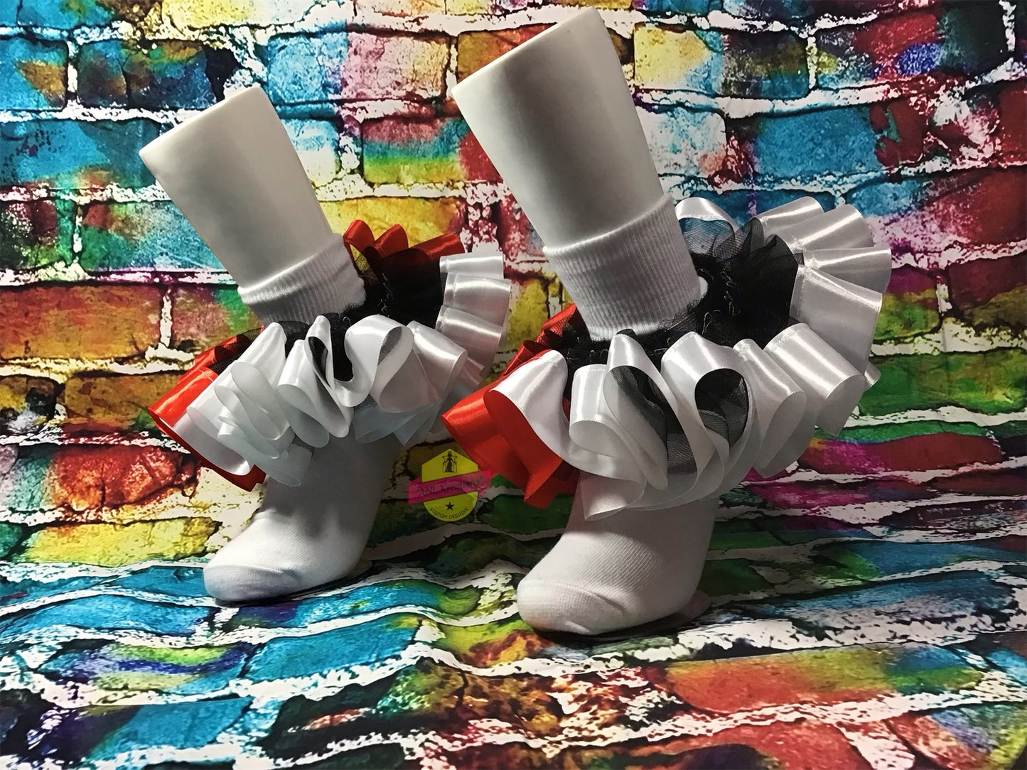 Custom Ruffle Socks, Custom Tu-Tu Sock, Ribbon Socks, Custom Anklets.