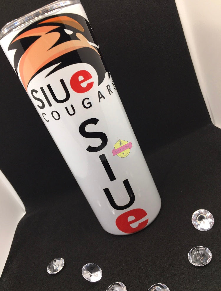 Customized 20oz College/School Skinny Stainless Steel Sublimated Tumbler