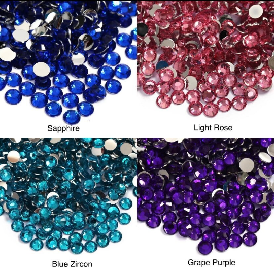 Flat Back Resin, Flat Back Jelly and Flat Back Transparent Jelly Rhinestones. 4mm/SS16 (ONLY) 3x4 (1oz) Bags and 4x6 (2oz) Bags