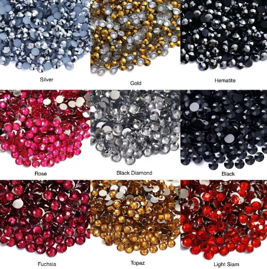 Flat Back Resin, Flat Back Jelly and Flat Back Transparent Jelly Rhinestones. 4mm/SS16 (ONLY) 3x4 (1oz) Bags and 4x6 (2oz) Bags