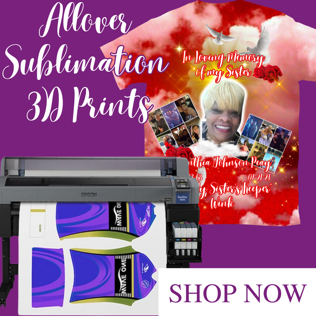 Allover Sublimation 3D Prints