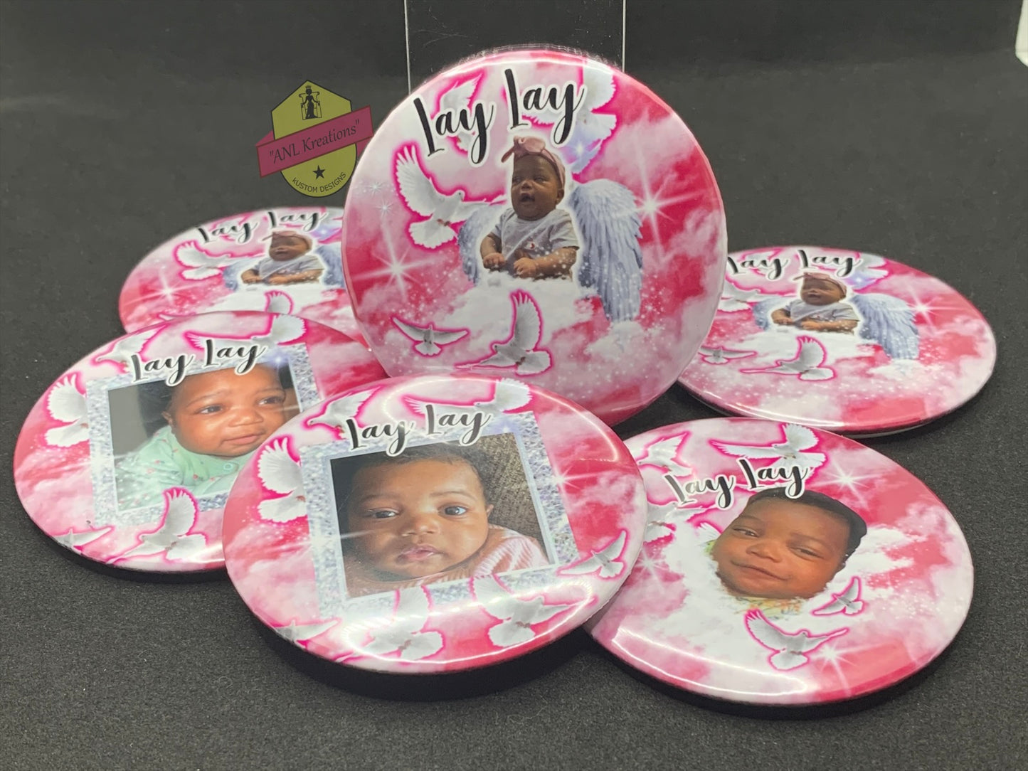 Custom Buttons, Personalized Photo Buttons, Picture Buttons, Picture Pins, Photo Pins