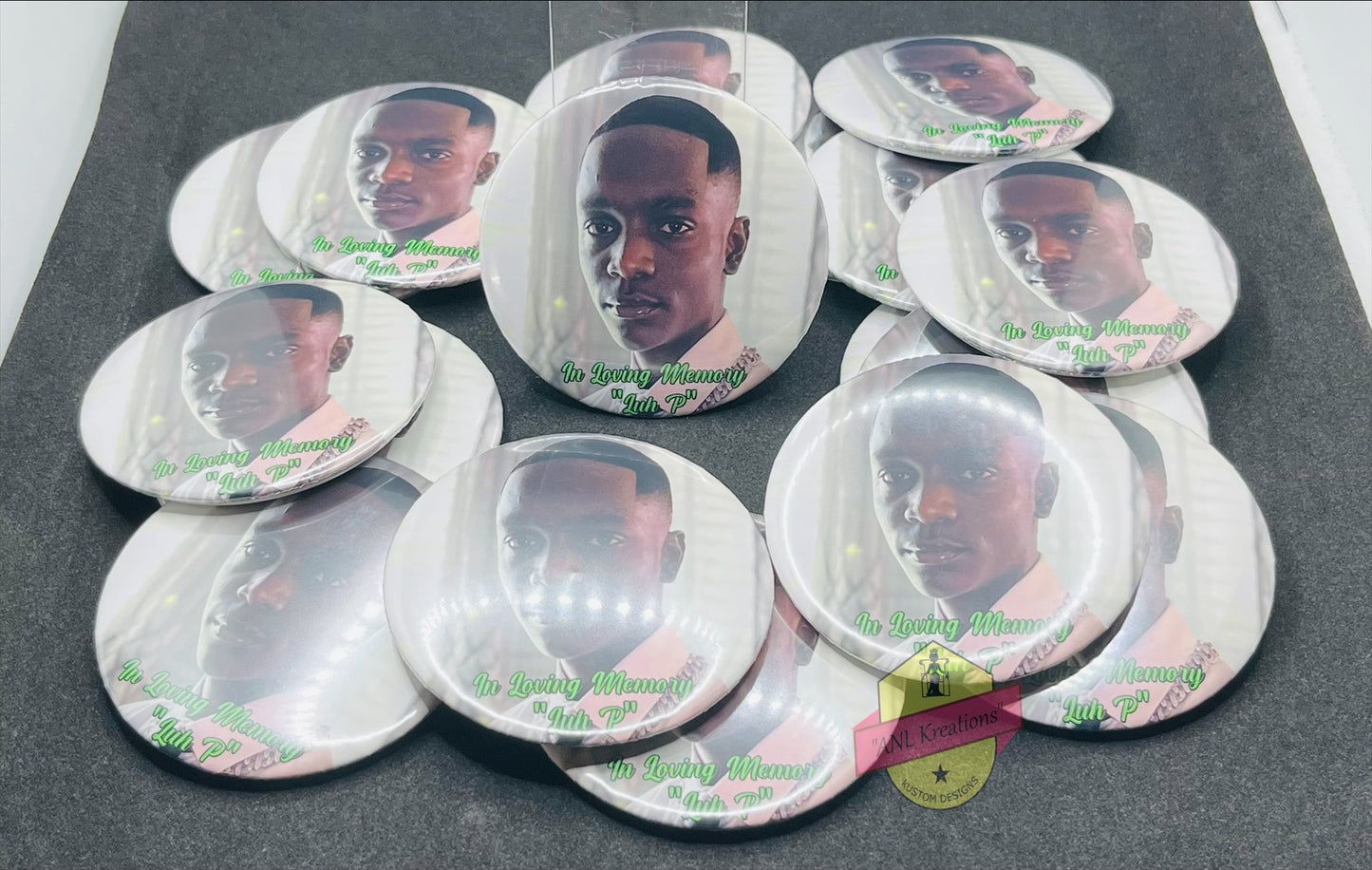 Custom Buttons, Personalized Photo Buttons, Picture Buttons, Picture Pins, Photo Pins, Memorial Buttons