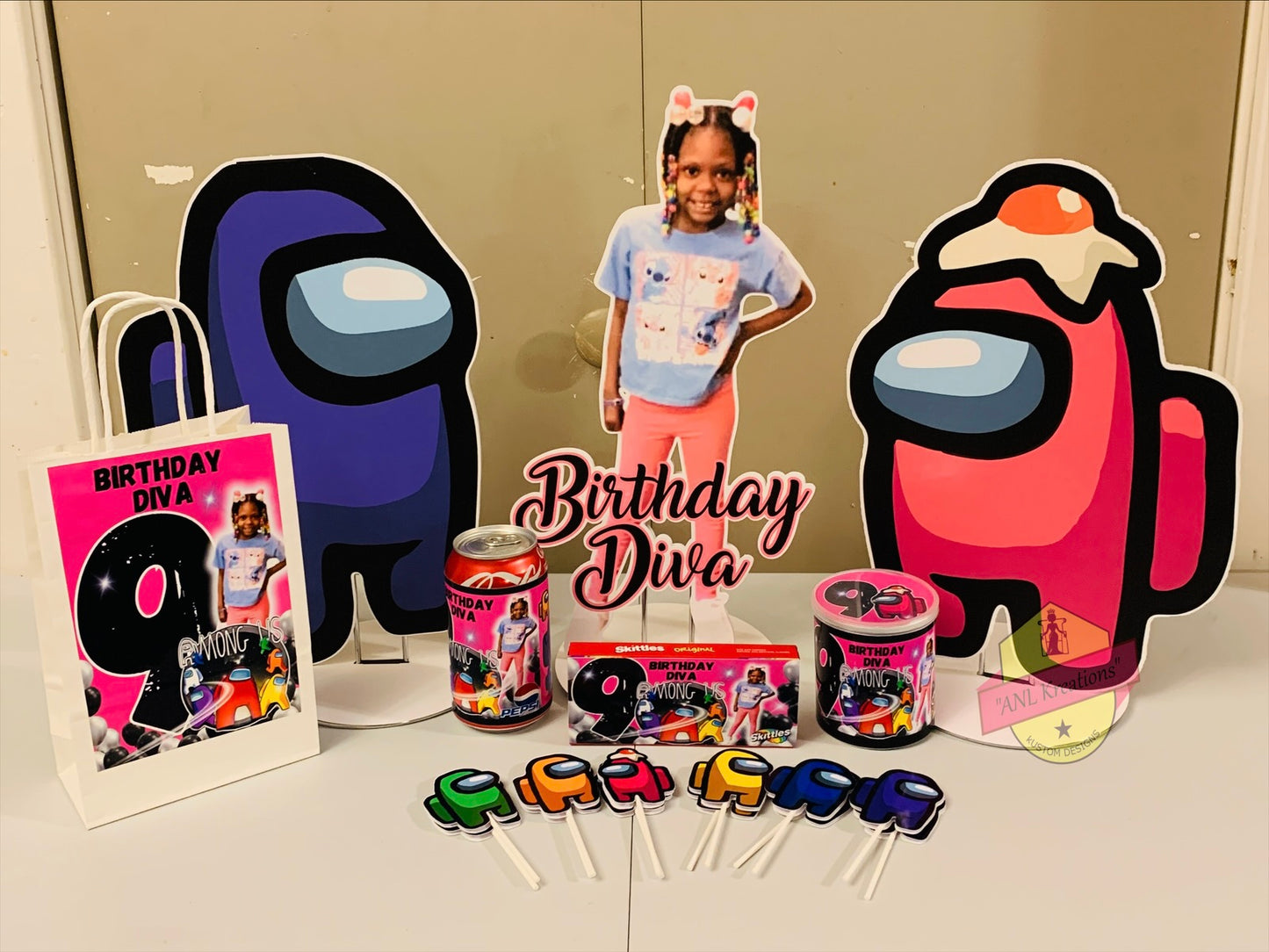 Custom Party Favors, Chip Bags, Treat Bags, Water Bottles, Candy Bars, Boxed Candies, Capri Suns, Kool Aid Jammers, Pringles, Foam Cups, Plastic Cups, Gabel Party Boxes, Clear Plastic Plates, Color/ Activity Books