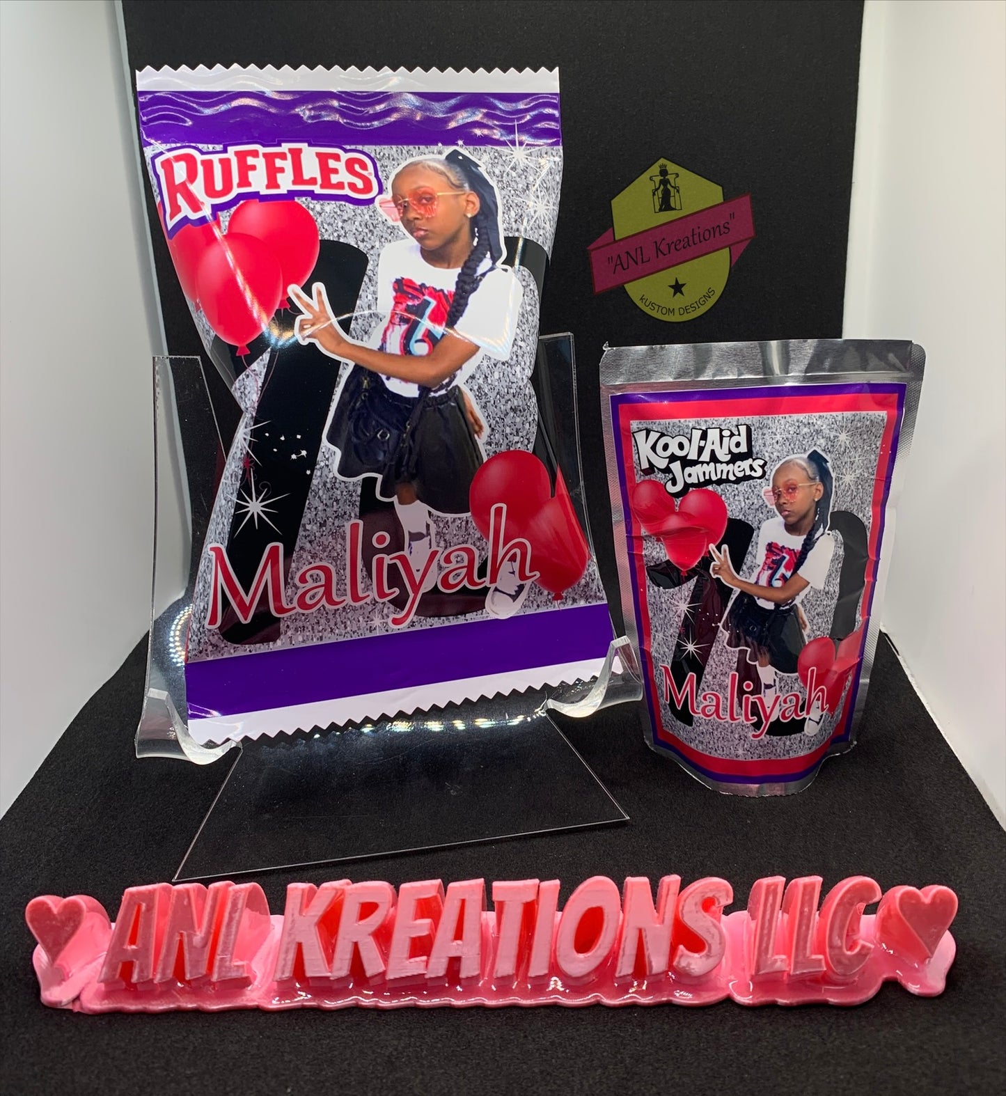 Custom Party Favors, Chip Bags, Treat Bags, Water Bottles, Candy Bars, Boxed Candies, Capri Suns, Kool Aid Jammers, Pringles, Foam Cups, Plastic Cups, Gabel Party Boxes, Clear Plastic Plates, Color/ Activity Books