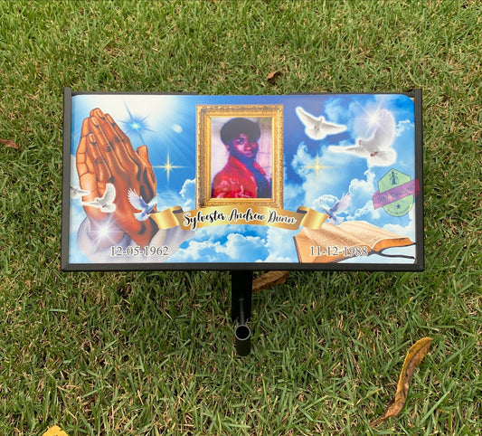 6x12 inch Temporary Memorial Grave Marker