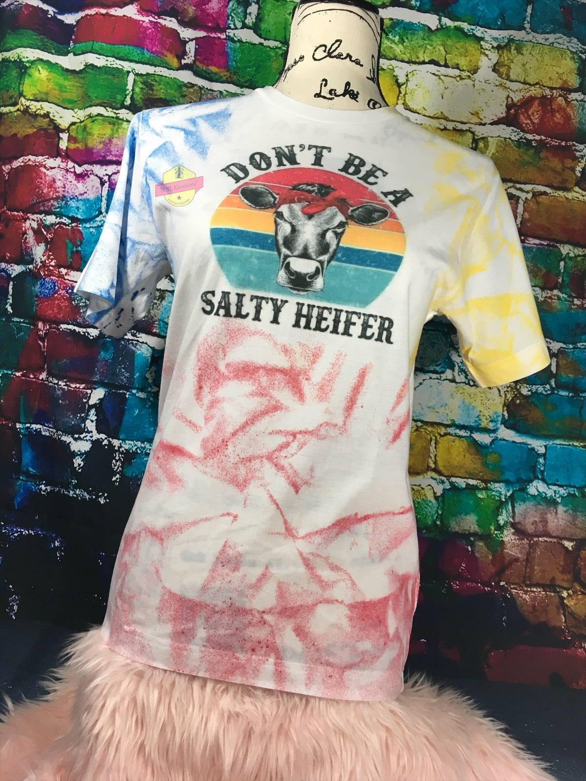 Don’t Be A Salty Heifer Custom TyeDye Shirt, Custom TyeDye Shirt, Salty Heifer Shirt.