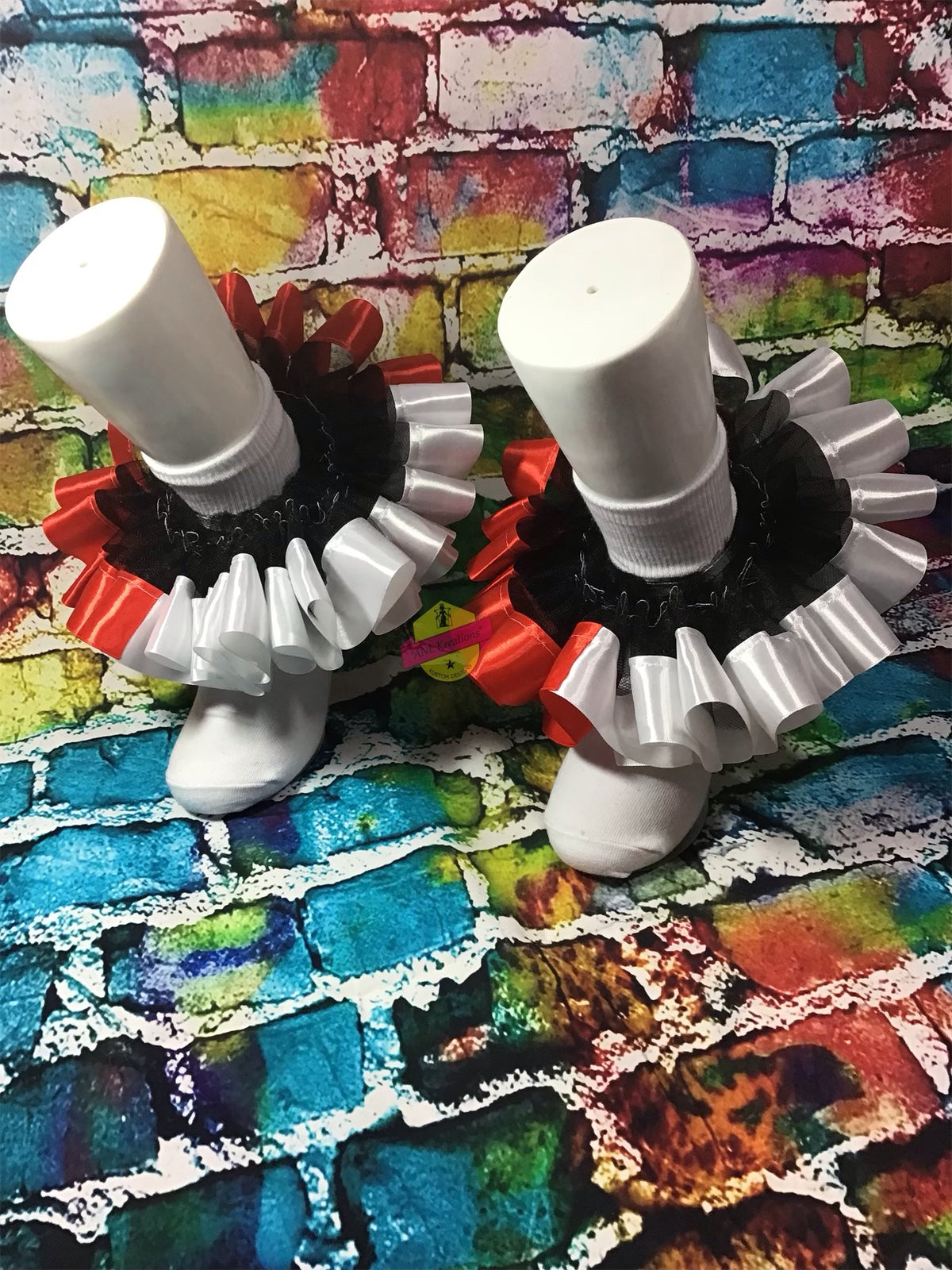 Custom Ruffle Socks, Custom Tu-Tu Sock, Ribbon Socks, Custom Anklets.