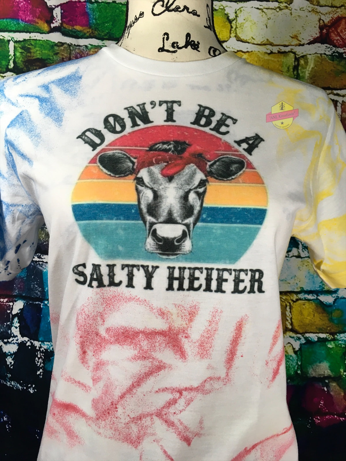 Don’t Be A Salty Heifer Custom TyeDye Shirt, Custom TyeDye Shirt, Salty Heifer Shirt.