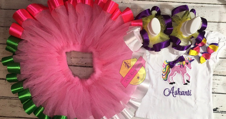 Pony Inspired Embroidery Birthday Shirt, My little Pony Outfit. Optional matching hairbows, ruffle socks and Tu-Tu. Other numbers available..