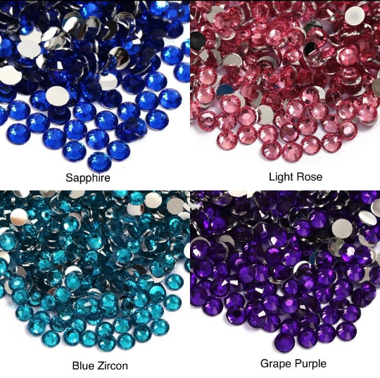 Flat Back Resin, Flat Back Jelly and Flat Back Transparent Jelly Rhinestones. 5mm/SS20 (ONLY) 3x4 (1oz) Bags and 4x6 (2oz) Bags