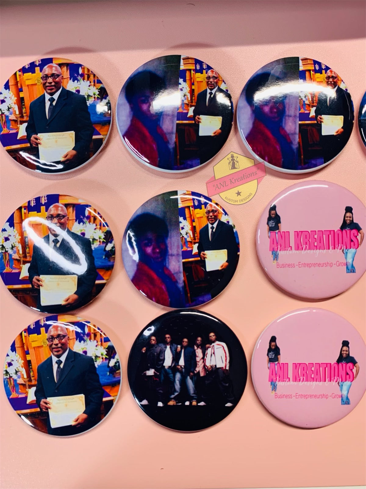 Custom Buttons, Personalized Photo Buttons, Picture Buttons, Picture Pins, Photo Pins