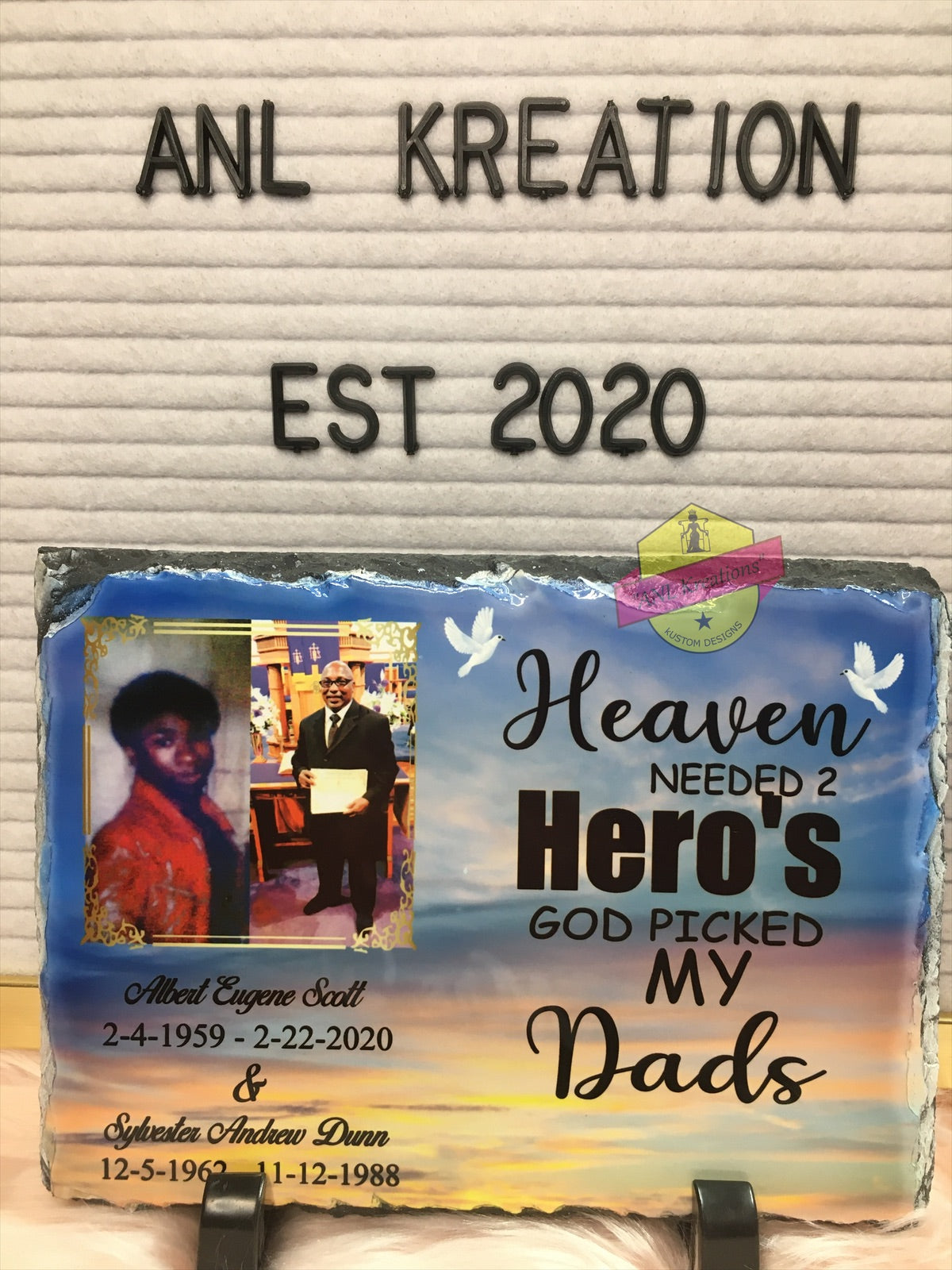 Personalized Memorial Plaques/Slates