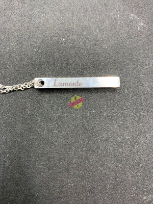 Stainless Steel Pendant Charm Necklace Customize with Name or Names
